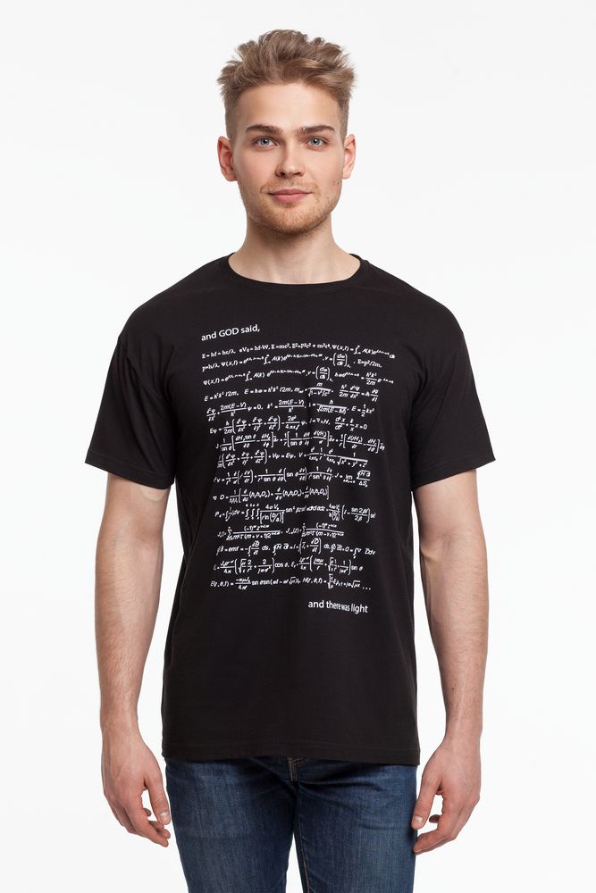 Футболка мужская «Да будет свет», со светящимся принтом с логотипом