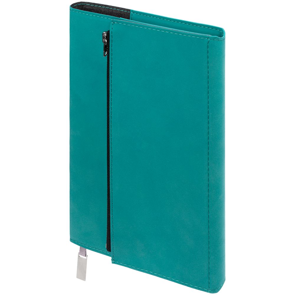 Ежедневник Grace на заказ, недатированный, бирюзовый с логотипом