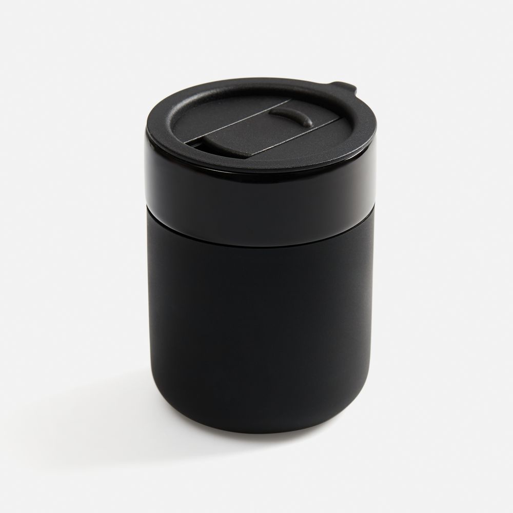 Кружка Nabo с силиконовым держателем, черная с логотипом