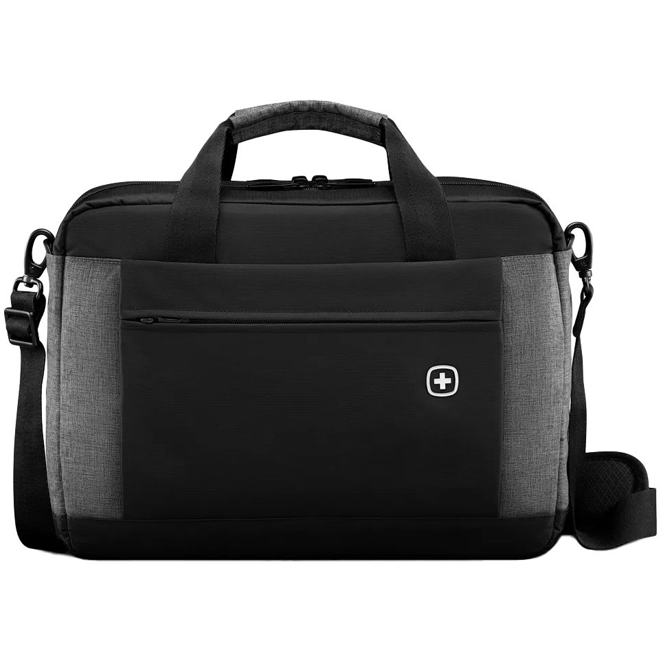 Сумка для ноутбука 16, черный с серым с логотипом