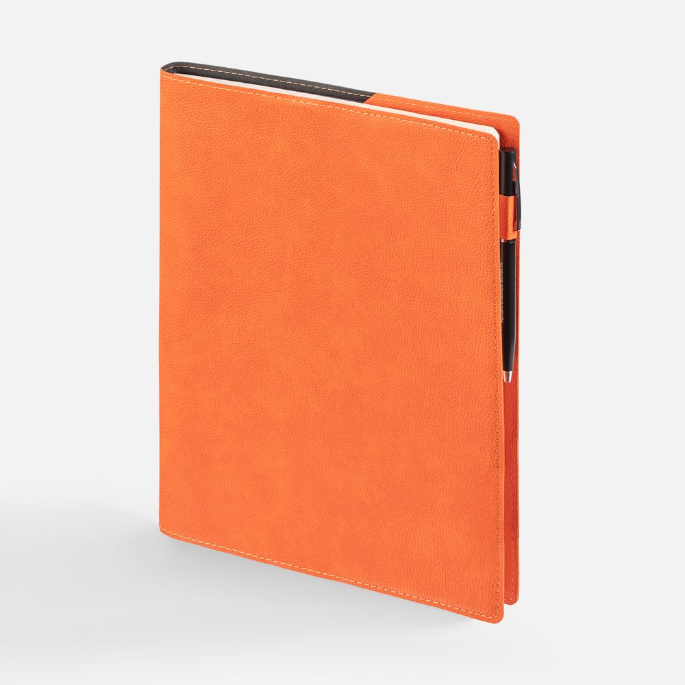 Ежедневник в суперобложке Brave Book, недатированный, оранжевый с логотипом