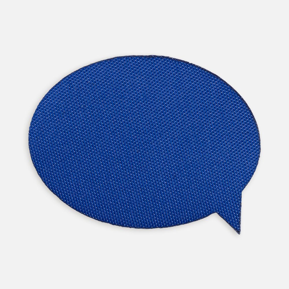 Наклейка тканевая Lunga Bubble, M, синяя с логотипом