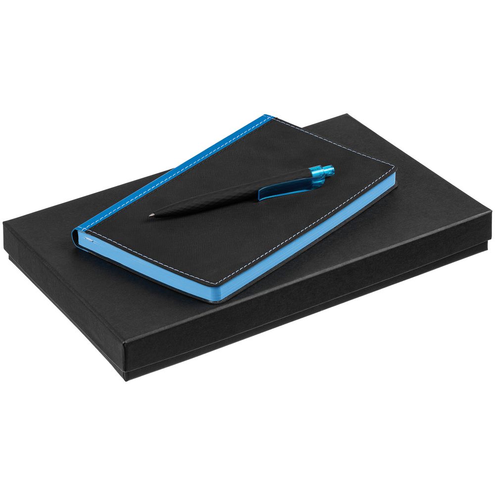 Набор Nice Twice, черный с голубым с логотипом