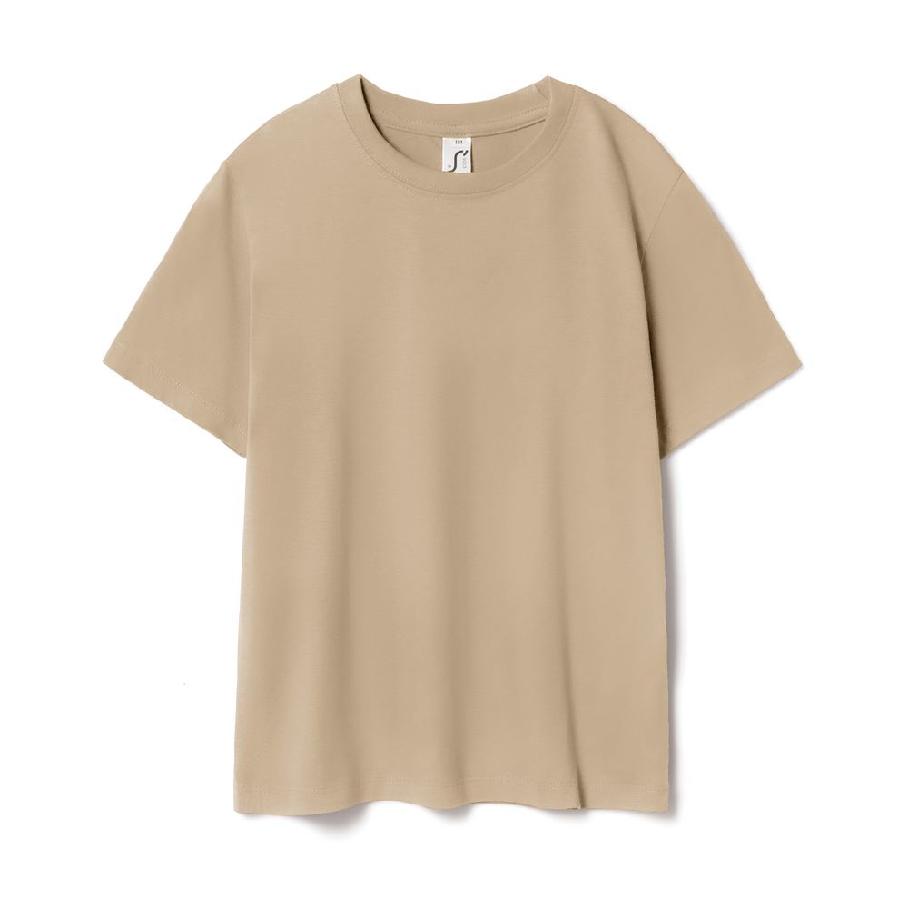 Футболка детская Regent Kids 150, бежевая с логотипом