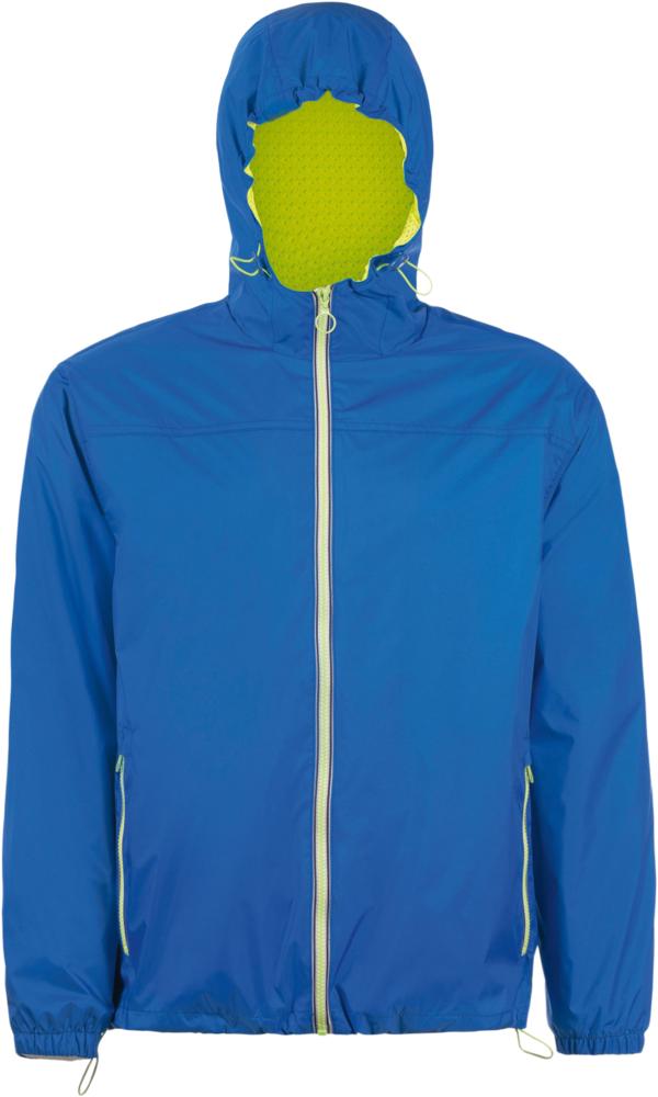 Ветровка Skate, ярко-синяя с неоново-желтым с логотипом