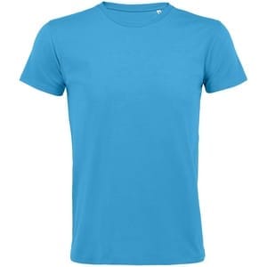 Футболка мужская Regent Fit 150, ярко-бирюзовая с логотипом