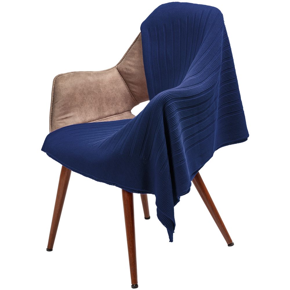 Плед Field, ярко-синий (василек) с логотипом