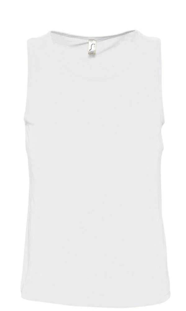 Майка мужская Justin 150, белая с логотипом