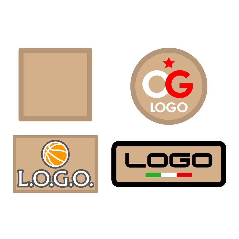 Шеврон из габардина Gabo S, бежевый с логотипом