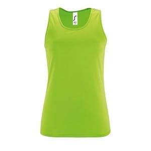 Майка женская Sporty TT Women, зеленый неон с логотипом