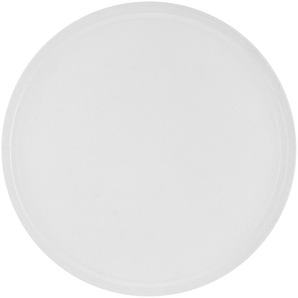 Лейбл из ПВХ Dzeta Round, L, прозрачный с логотипом