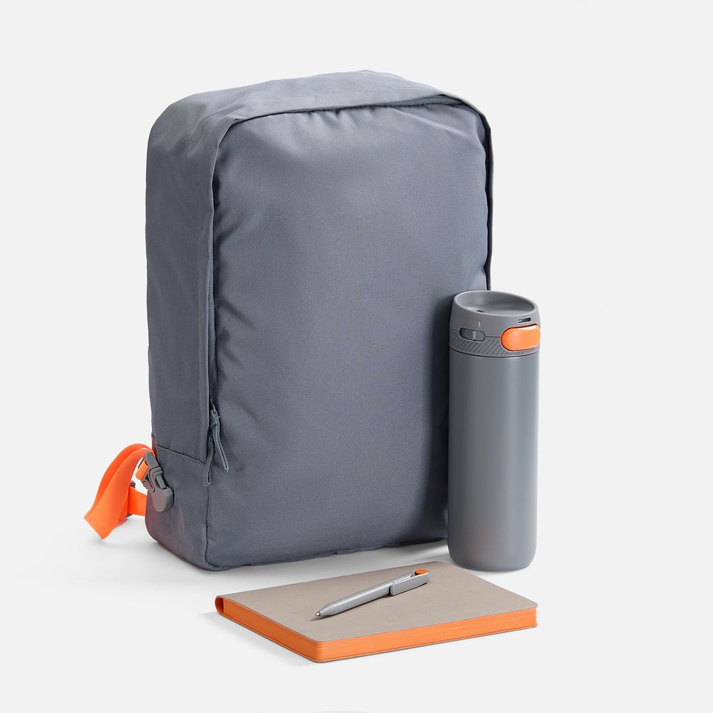 Набор Flexpen Travel, серый с оранжевым с логотипом