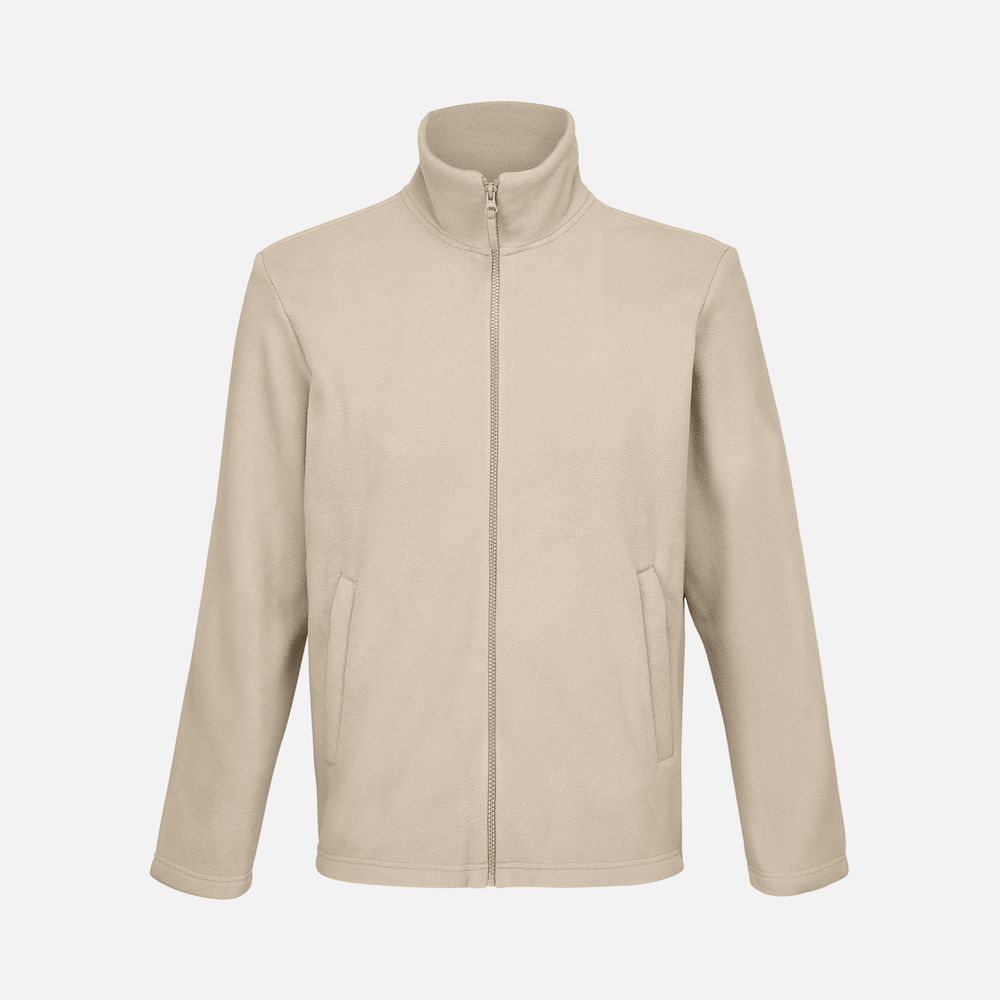 Куртка флисовая унисекс Nitro, серо-бежевая с логотипом