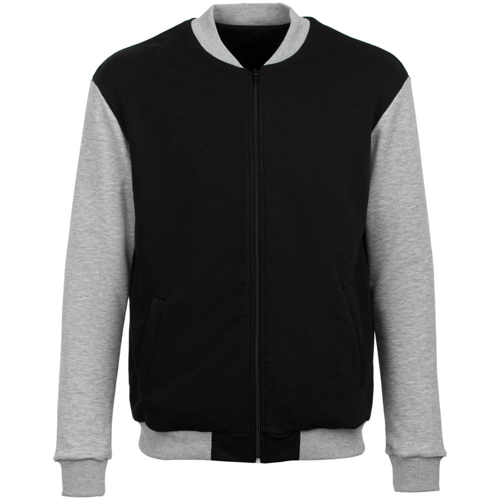 Бомбер College, черный с логотипом