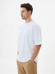 Футболка Oversize Premium 210, белая с логотипом