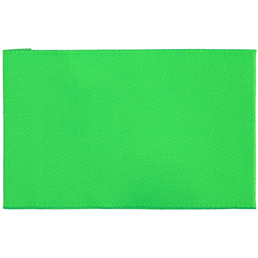 Лейбл тканевый Epsilon, XL, зеленый неон с логотипом