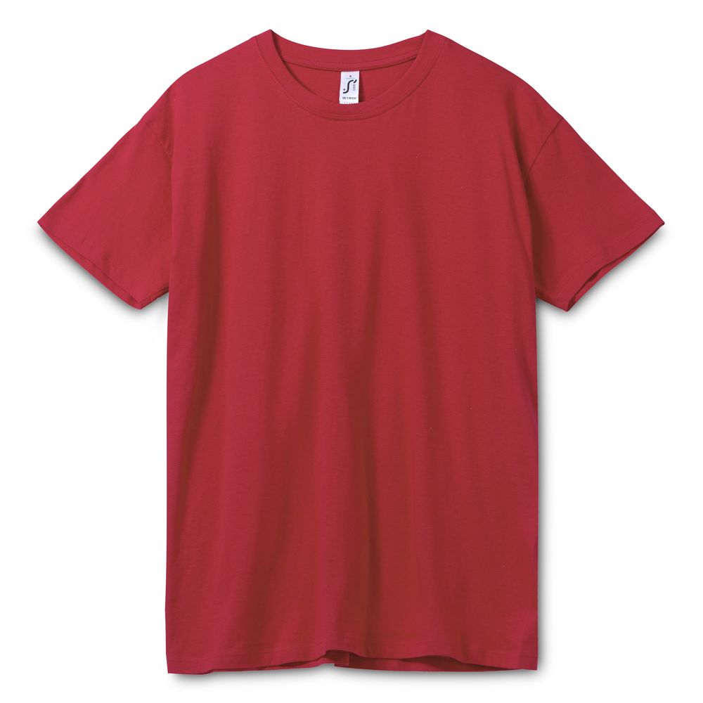 Футболка унисекс Regent 150, вишнево-красная с логотипом