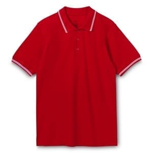 Рубашка поло Virma Stripes, красная с логотипом