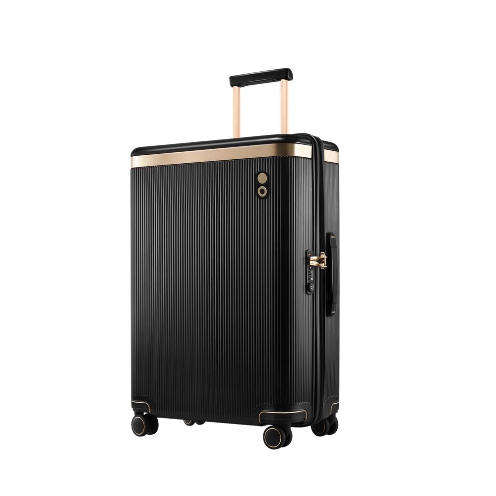 Чемодан Dynasty S, черный с логотипом