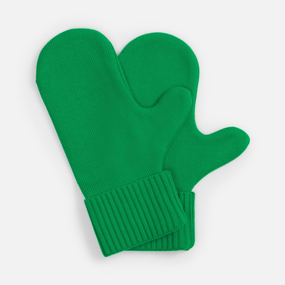 Варежки Yong, зеленые с логотипом