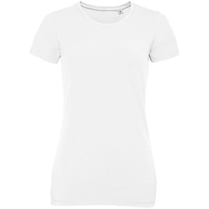 Футболка женская Millenium Stretch Women, белая с логотипом