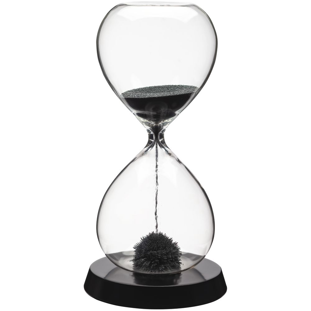 Магнитный антистресс Elusive Time, черный с логотипом