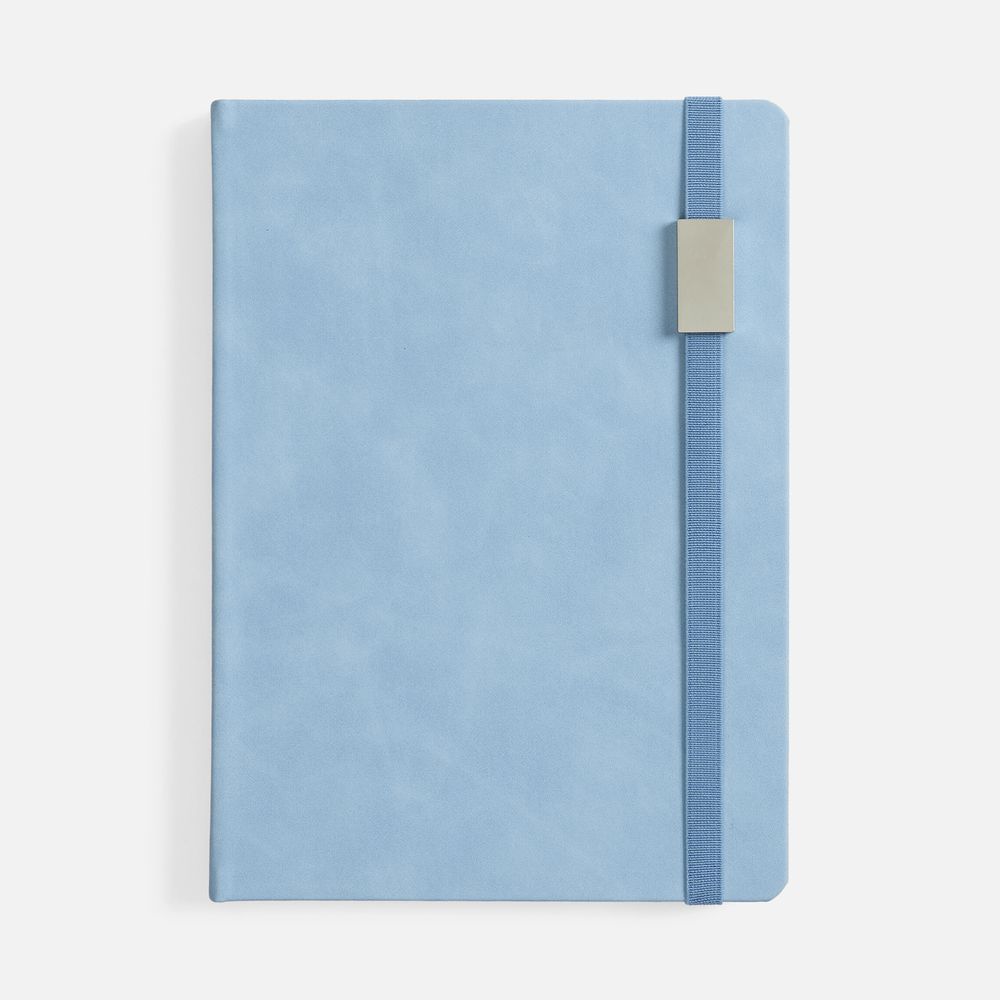 Ежедневник Urban Metal, недатированный, голубой с логотипом