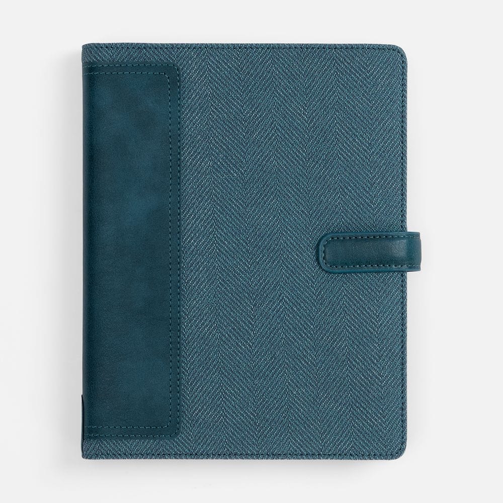 Ежедневник-органайзер Twill, недатированный, синий с логотипом