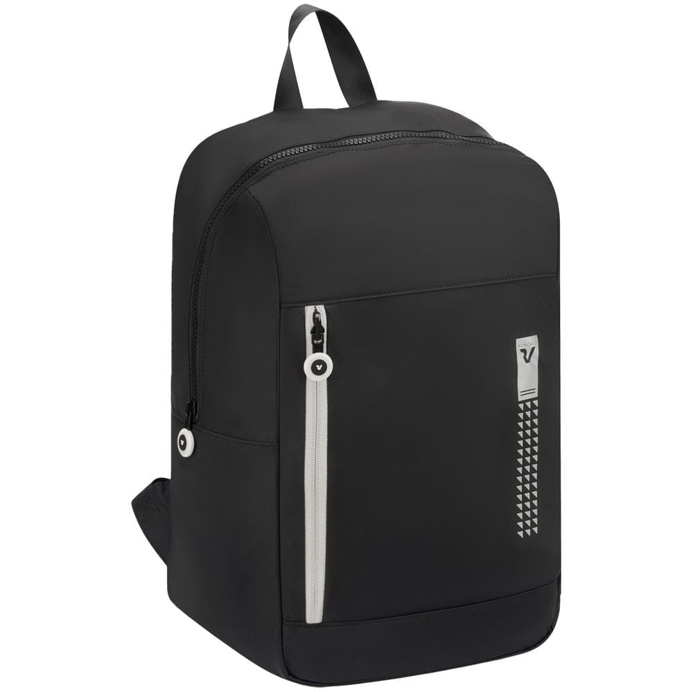 Складной рюкзак Compact Neon, черный с белым с логотипом
