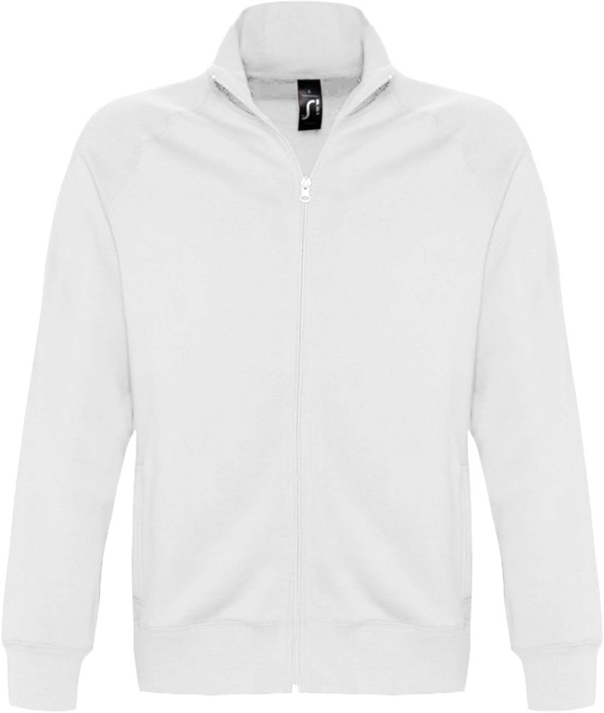 Толстовка мужская на молнии Sundae 280 белая с логотипом