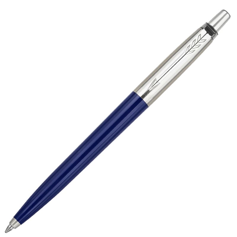 Ручка шариковая Parker Jotter Originals Navy Blue Chrome CT, темно-синяя с логотипом