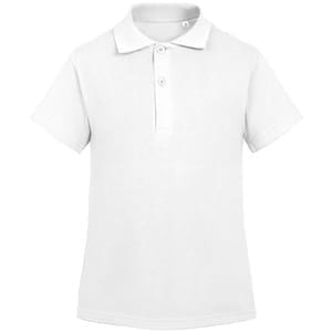 Рубашка поло детская Virma Kids, белая с логотипом