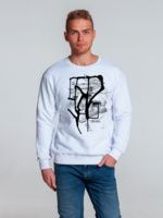 Толстовка "Достать чернил", белая с логотипом