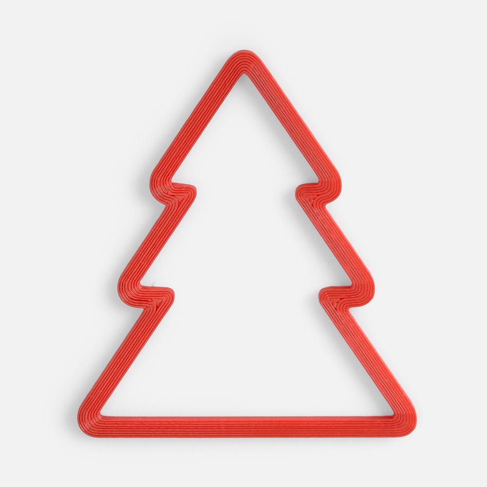 Подвеска «Елочка», 3D-печать, красная с логотипом