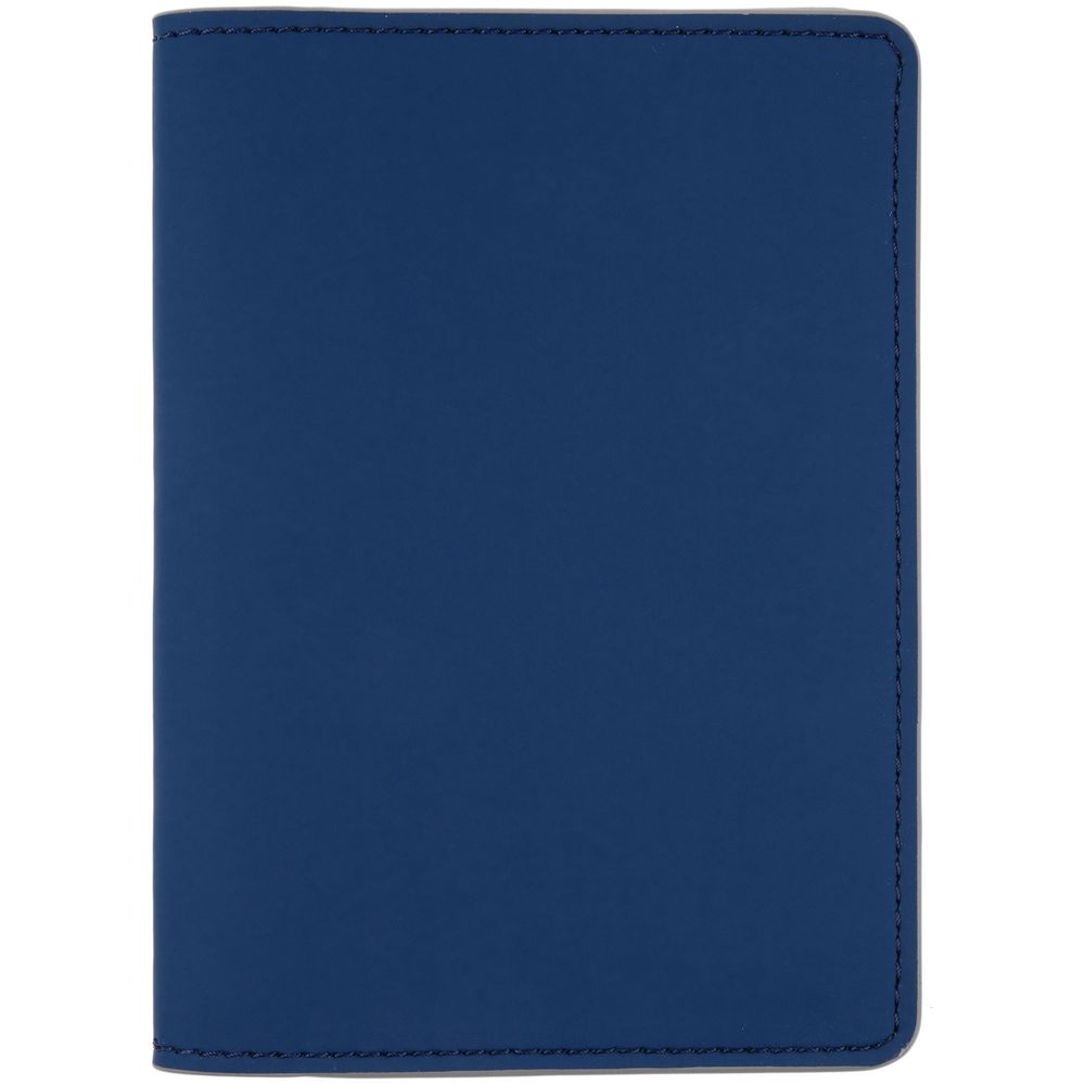 Обложка для паспорта Shall Simple, синий с логотипом