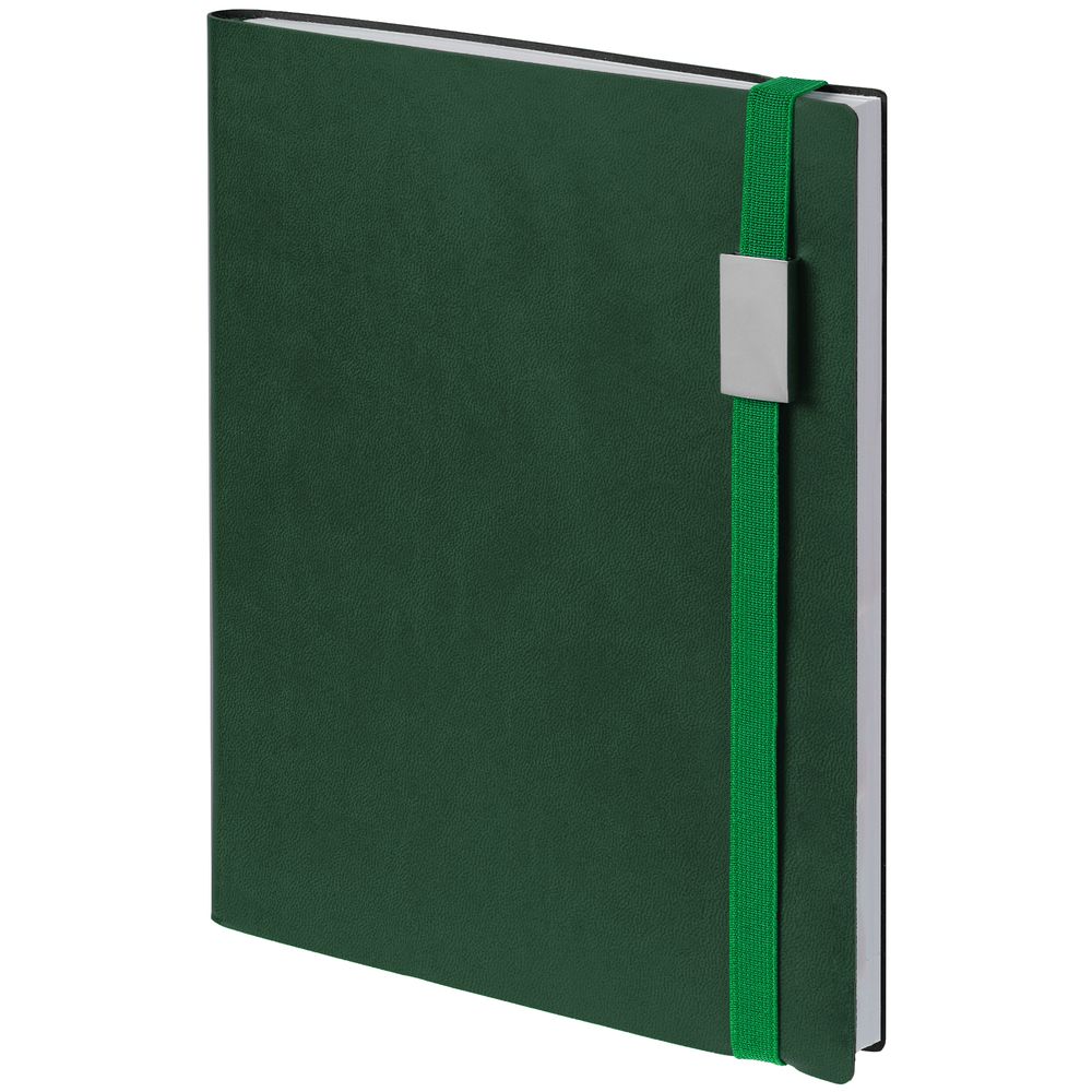 Ежедневник Vivian Metal, недатированный, зеленый с логотипом