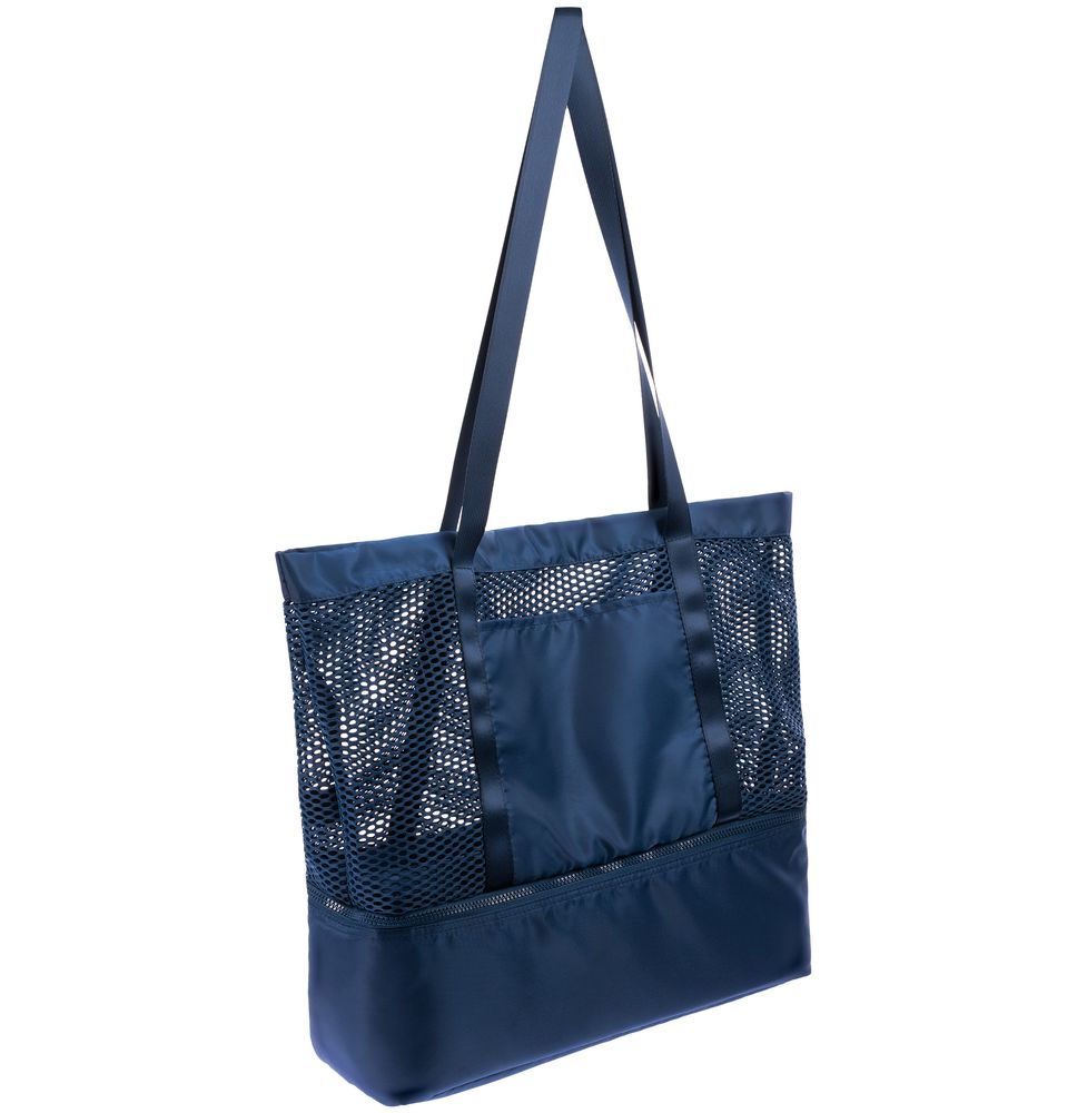 Шопер с термоотделением Verkko, темно-синий с логотипом