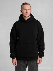 Худи Furry Oversize, черное с логотипом