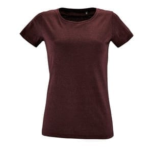 Футболка женская Regent Fit Women, бордовый меланж с логотипом