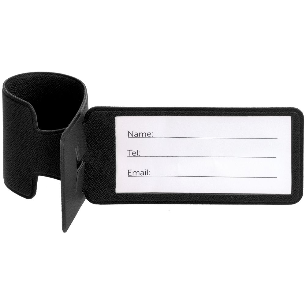 Багажная бирка Devon, черная с логотипом