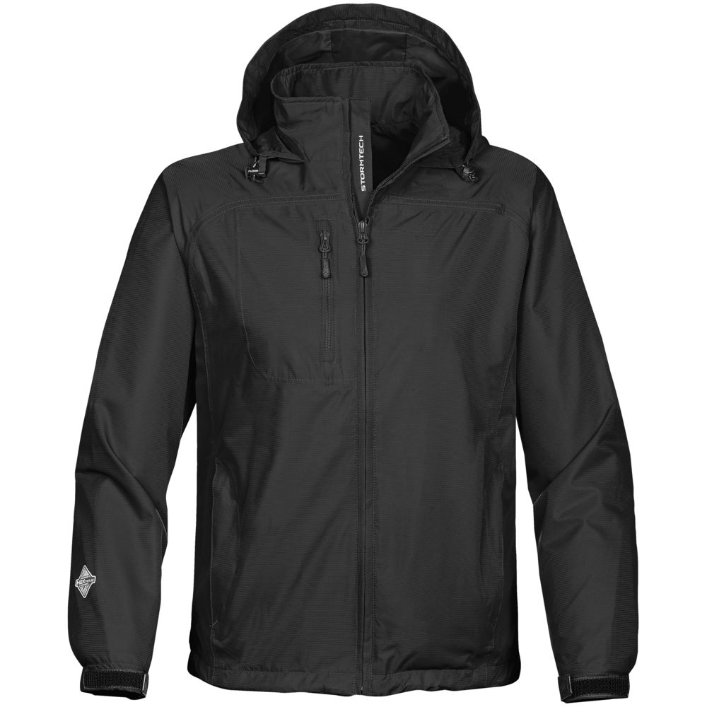 Ветровка мужская Stratus, черная с логотипом