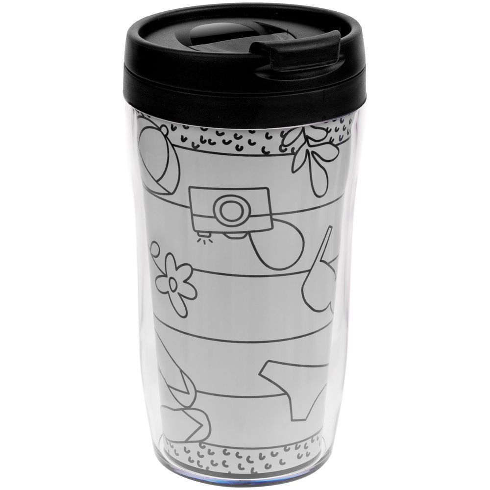 Термостакан с раскраской «Я рисую» с логотипом