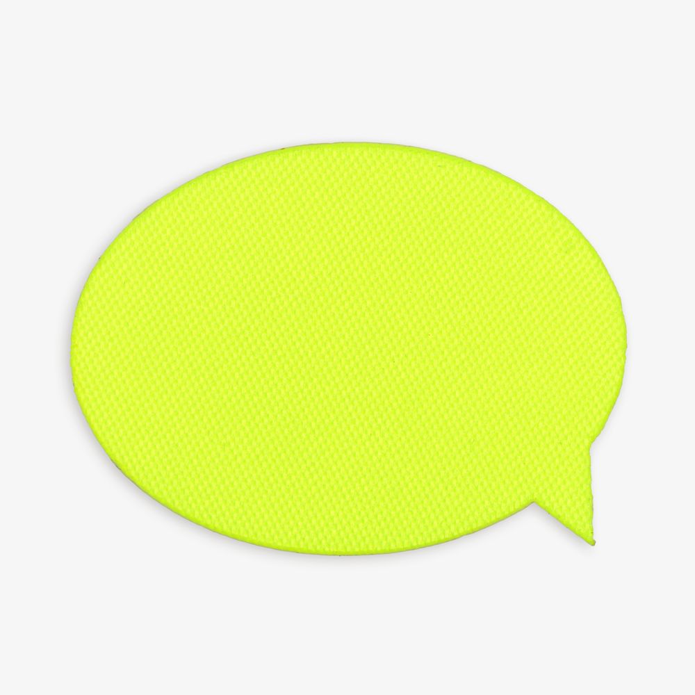 Наклейка тканевая Lunga Bubble, M, желтый неон с логотипом