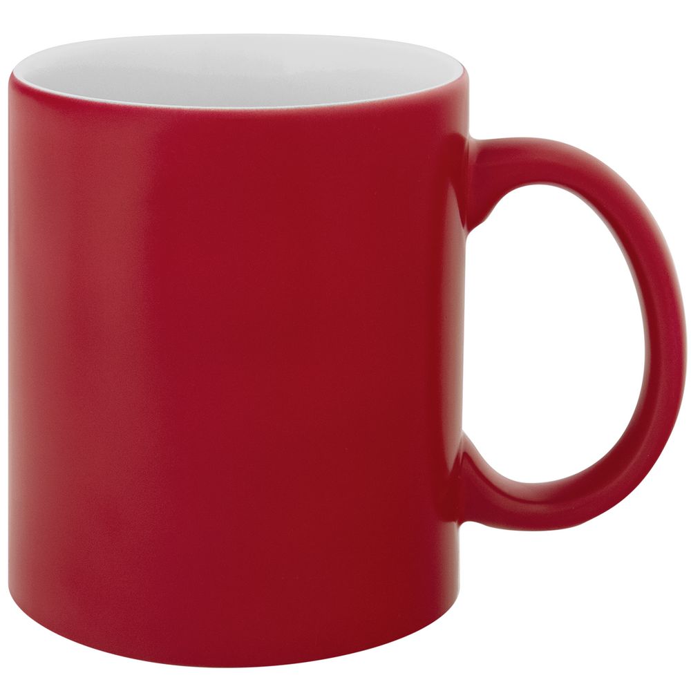 Кружка «Хамелеон» ver.2, матовая, красная с логотипом