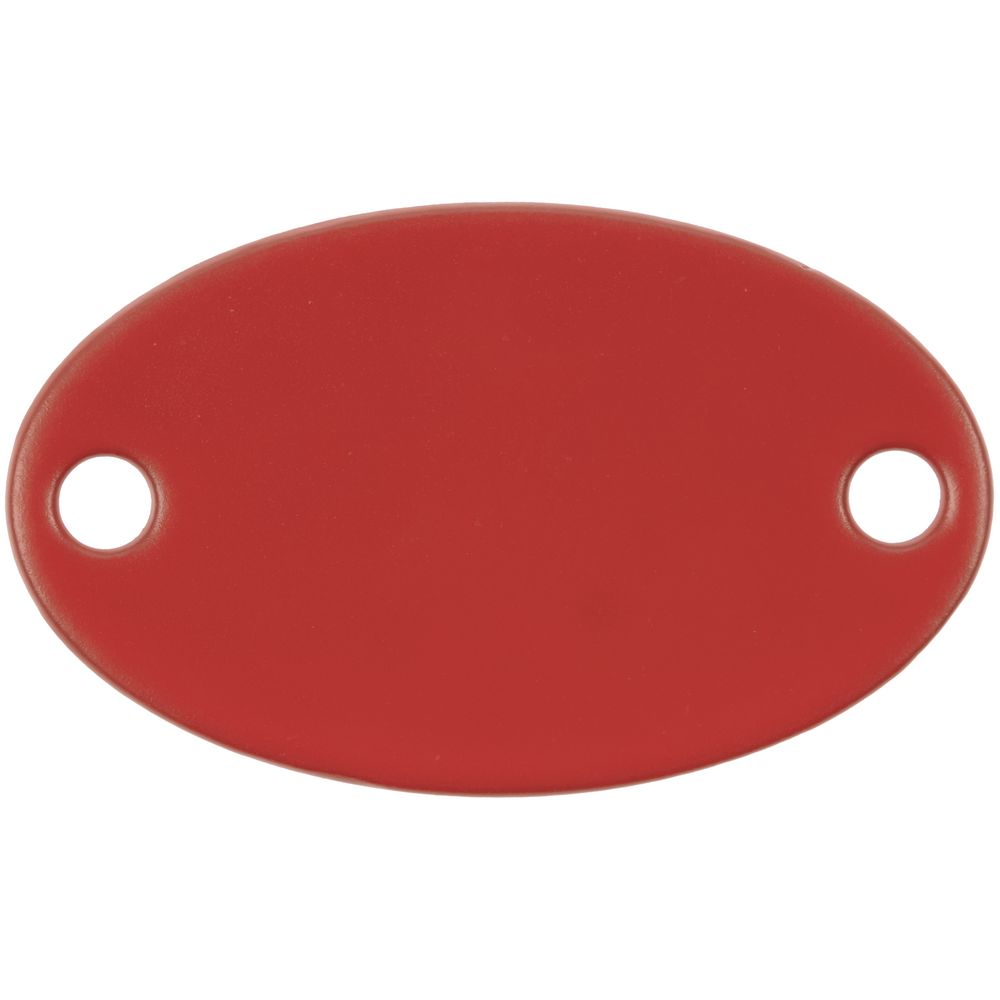 Шильдик металлический Alfa Oval, красный с логотипом
