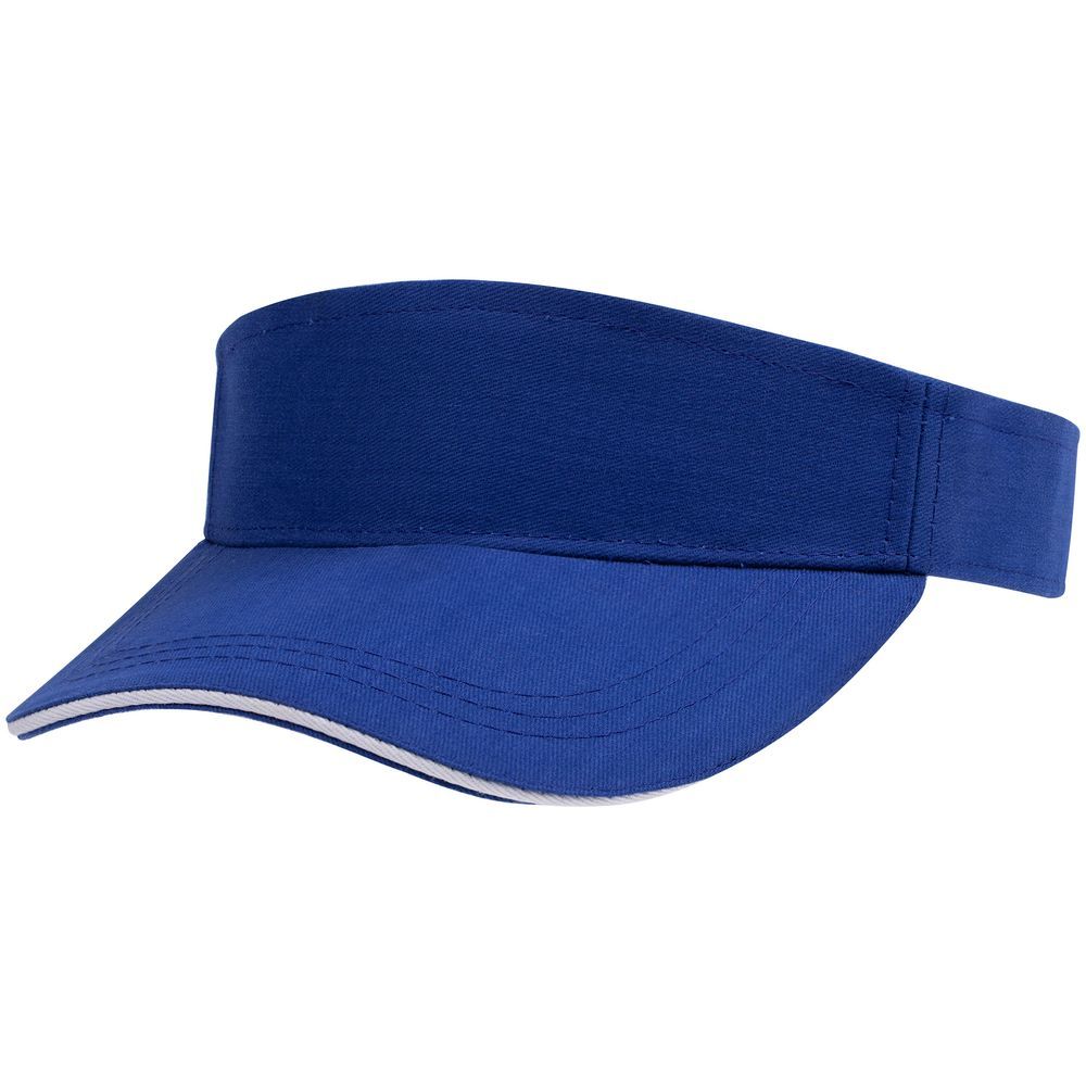 Козырек Active, ярко-синий с белым кантом с логотипом