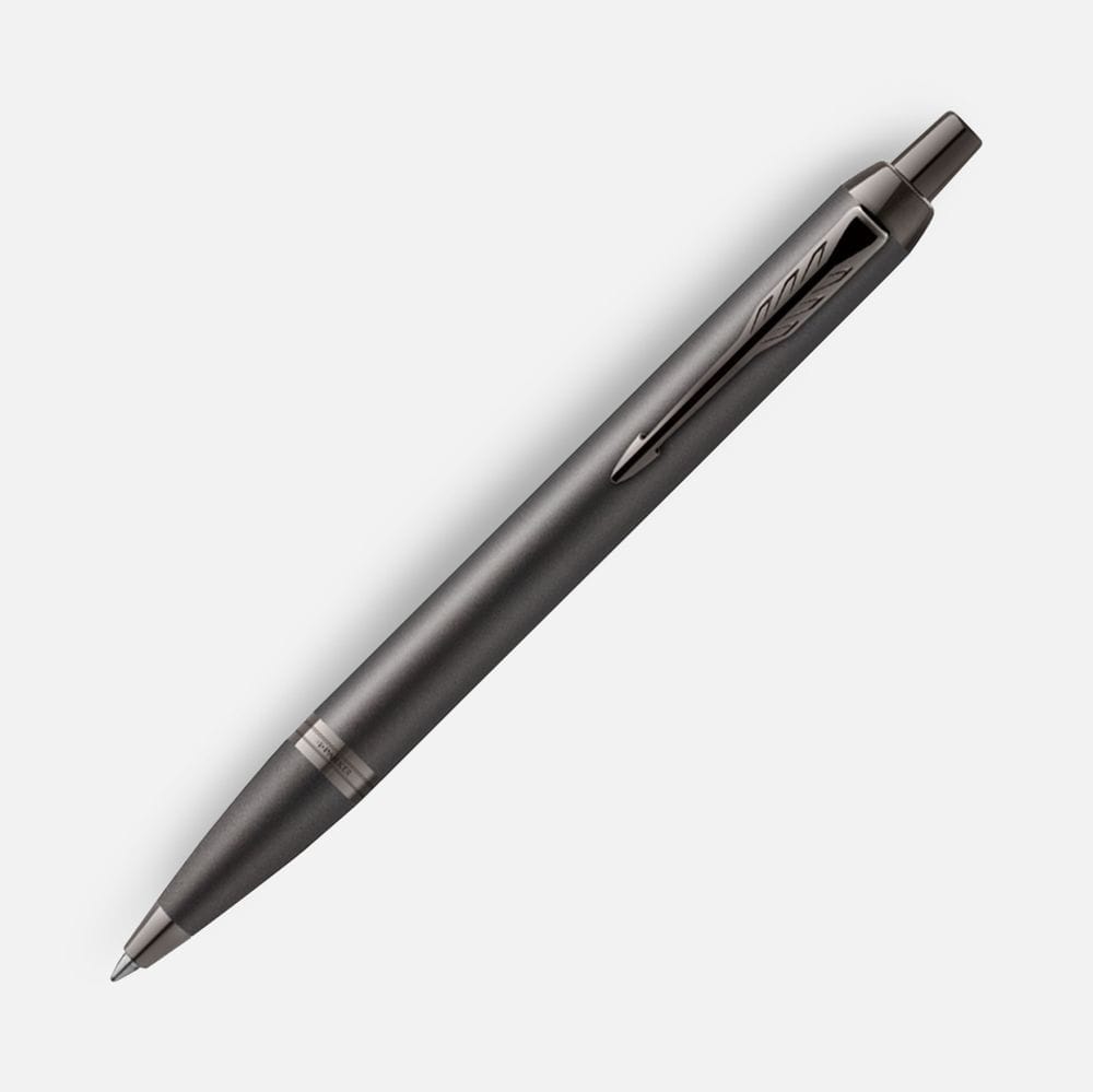 Ручка шариковая Parker IM Professionals Monochrome Titanium, темно-серая с логотипом