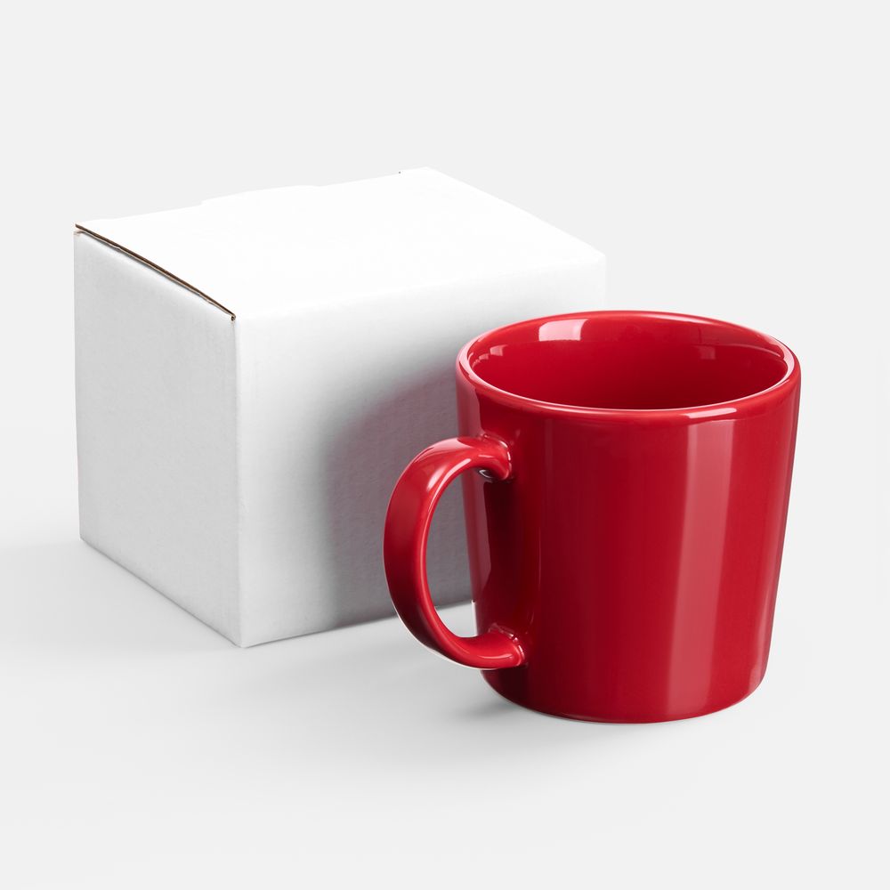 Кружка Valotti Medio, красная с логотипом