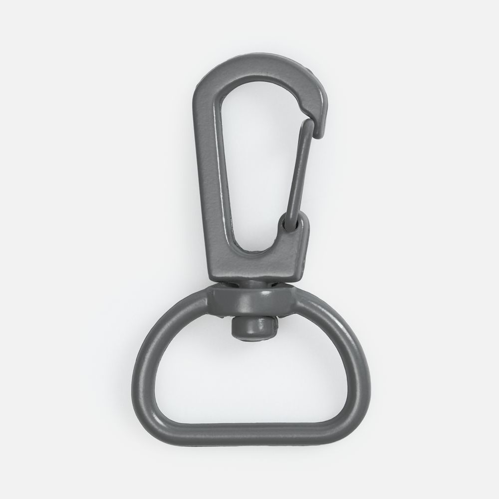 Застежка-карабин Snap Hook, M, серая с логотипом