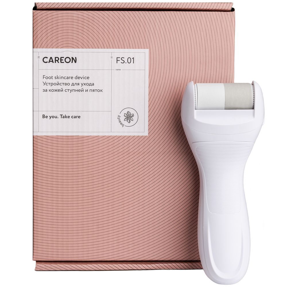 Устройство для ухода за стопами FS01, белое с логотипом